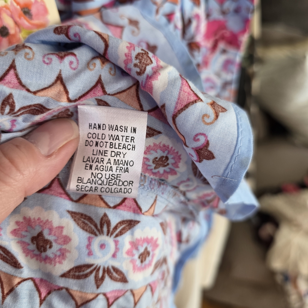 Entro Floral Top in Blue and Pink - Picture 7 of 7
